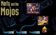 Marty and the Mojos web site by stdam design
